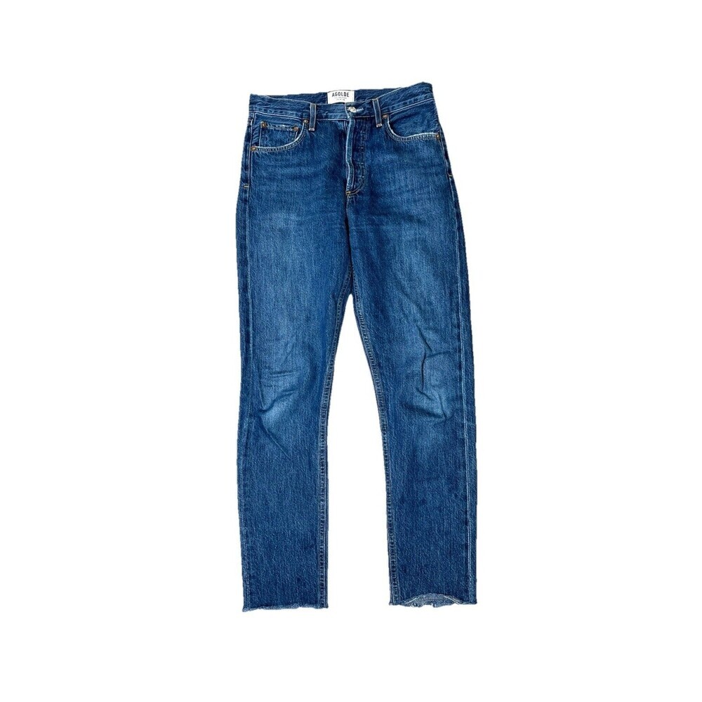 Agolde High Rise Jamie Jeans Hidden Button Fly USA Made Size 24 Style‎ AO77